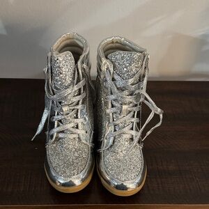 Sparkly Silver Shoes